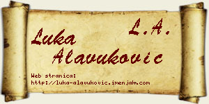 Luka Alavuković vizit kartica